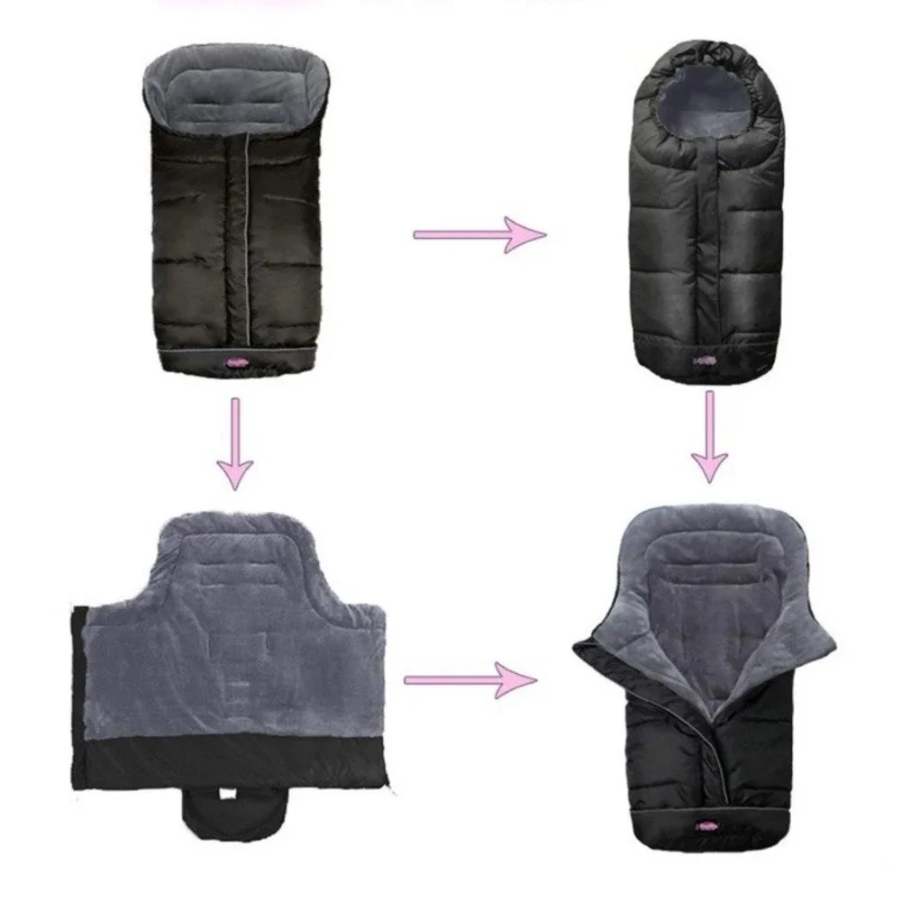 Cozy Toe Stroller Bunting Bag Soft Fleece Lining Weatherproof Blue